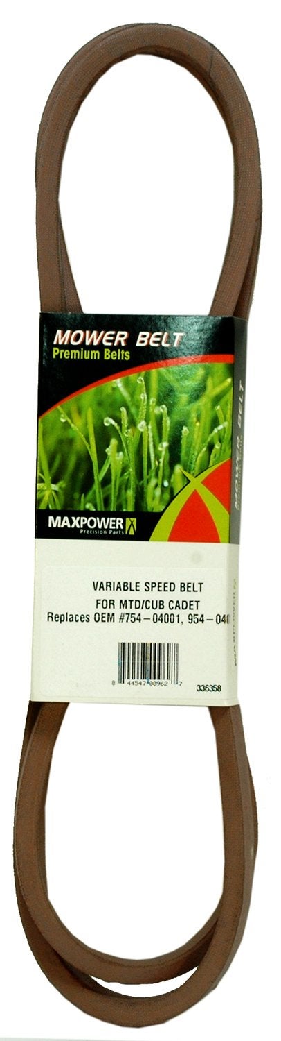 Maxpower 336358 V-Belt for MTD/Cub Cadet/Troy-Bilt Models 754-04001, 754-04001A, 954-04001, 954-04001A
